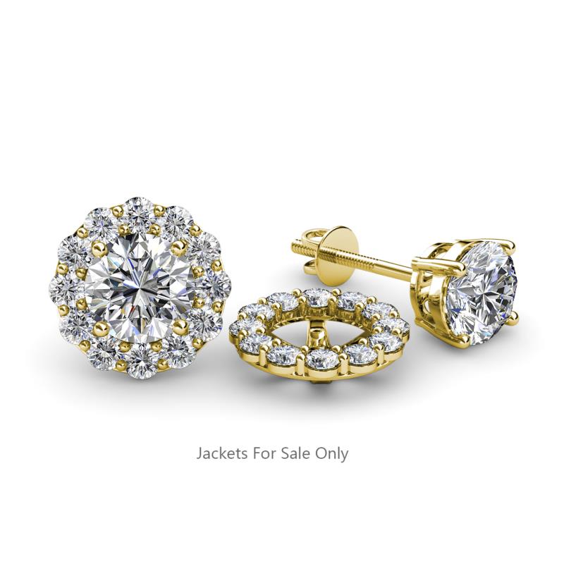 Serena 0.66 ctw (2.00 mm) Round Lab Grown Diamond Jackets Earrings 
