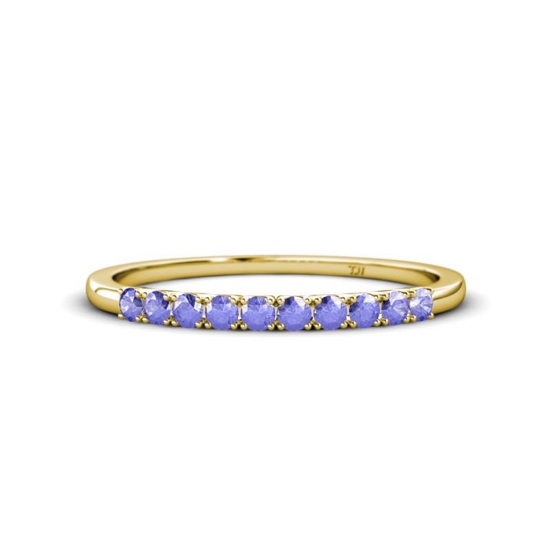 Emlynn 2.40 mm Tanzanite 10 Stone Wedding Band 