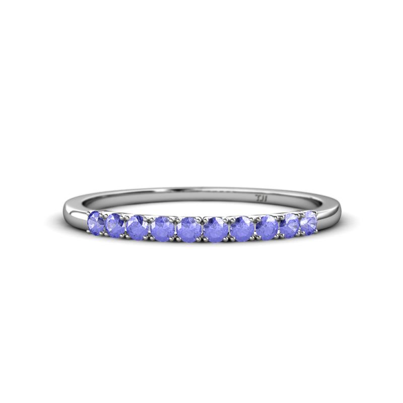Emlynn 2.40 mm Tanzanite 10 Stone Wedding Band 