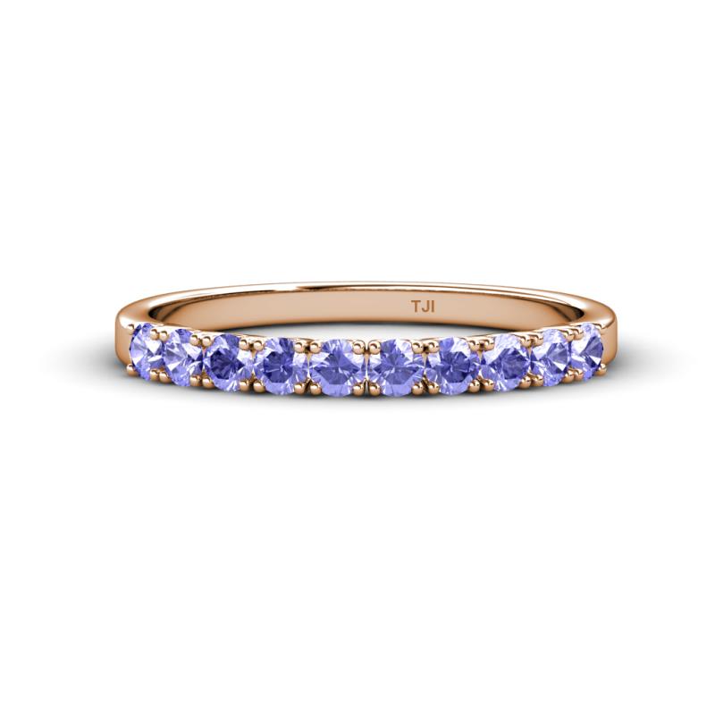 Emlynn 2.70 mm Tanzanite 10 Stone Wedding Band 