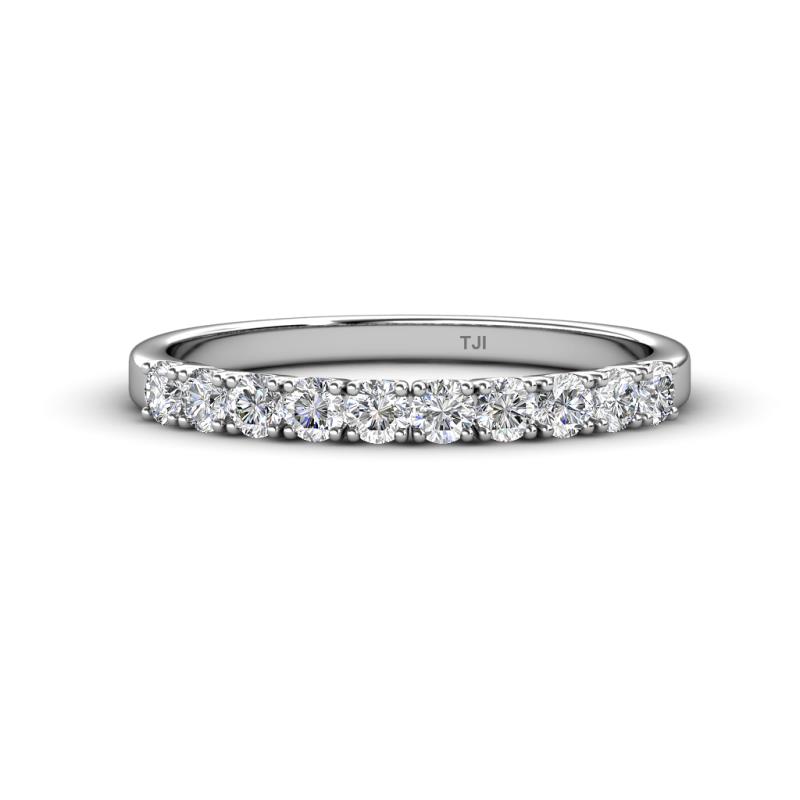 Emlynn 2.70 mm Diamond 10 Stone Wedding Band 