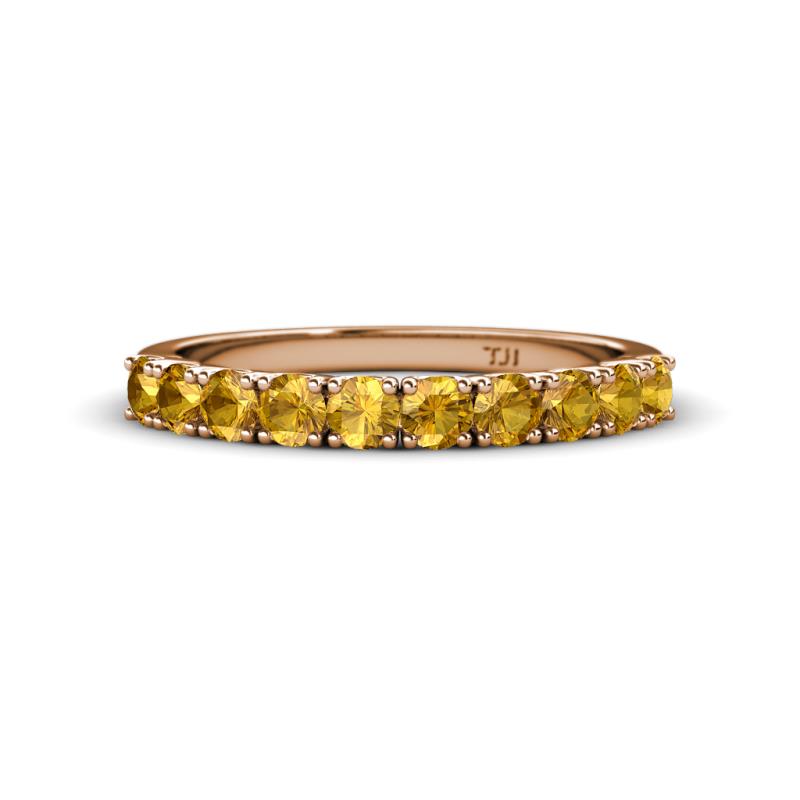 Emlynn 3.00 mm Citrine 10 Stone Wedding Band 