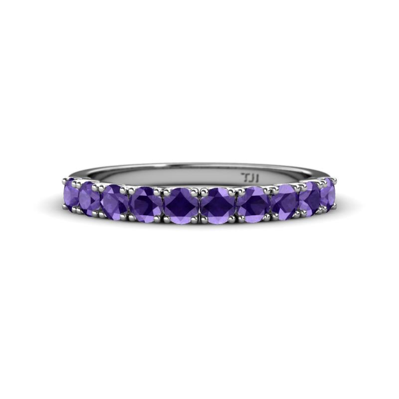 Emlynn 3.00 mm Iolite 10 Stone Wedding Band 