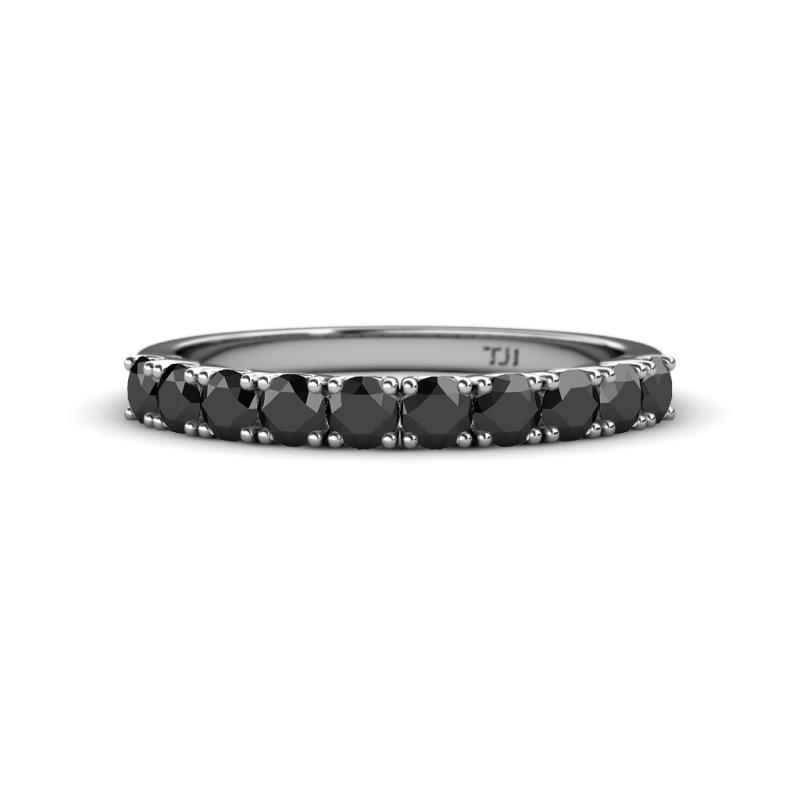 Emlynn 3.00 mm Black Diamond 10 Stone Wedding Band 