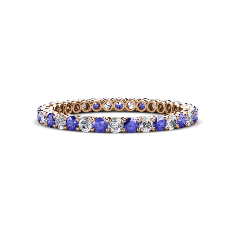 Tiffany 2.00 mm Tanzanite and Lab Grown Diamond Eternity Band 
