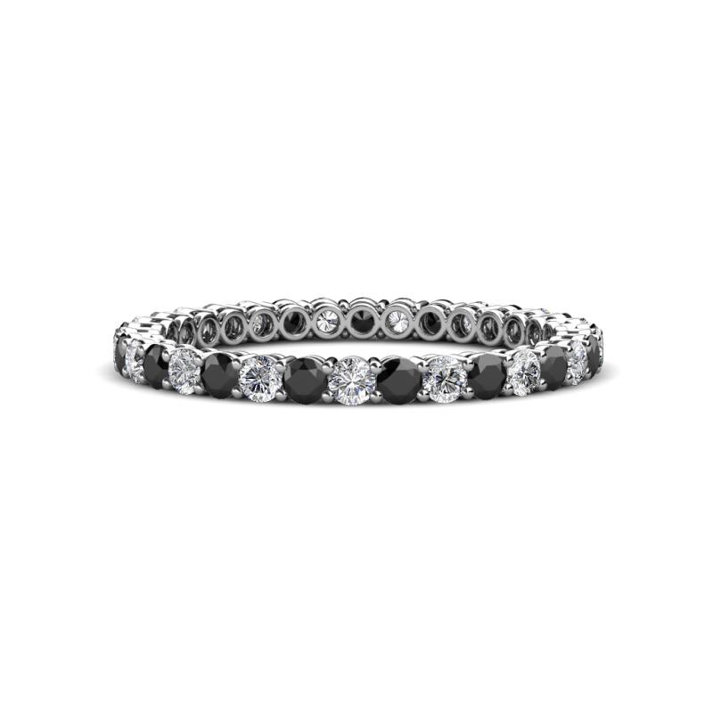 Tiffany 2.00 mm Black and White Lab Grown Diamond Eternity Band 