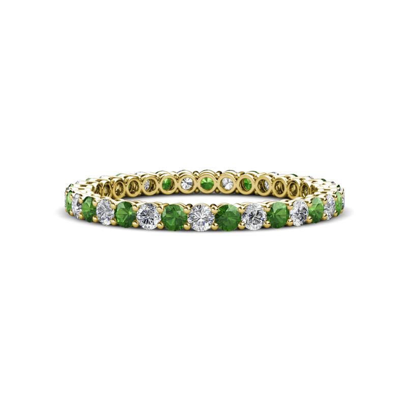 Tiffany 2.00 mm Green Garnet and Lab Grown Diamond Eternity Band 