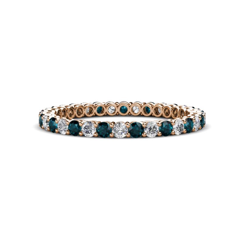 Tiffany 2.00 mm London Blue Topaz and Lab Grown Diamond Eternity Band 