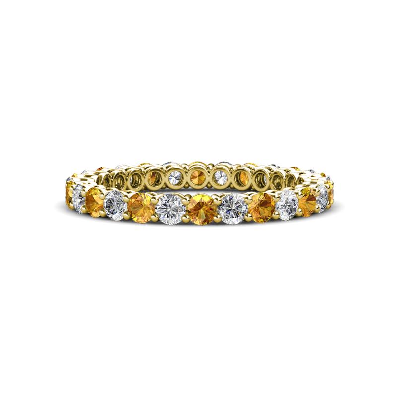 Tiffany 2.40 mm Citrine and Lab Grown Diamond Eternity Band 