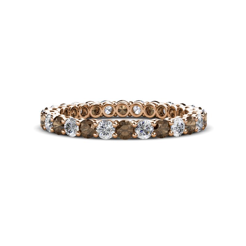 Tiffany 2.40 mm Smoky Quartz and Lab Grown Diamond Eternity Band 