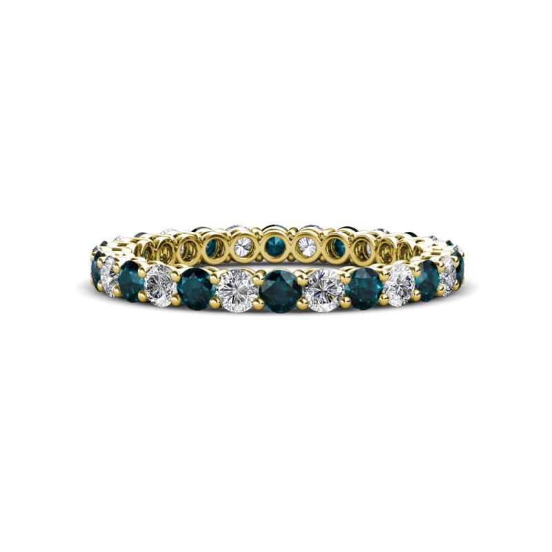 Tiffany 2.40 mm London Blue Topaz and Lab Grown Diamond Eternity Band 
