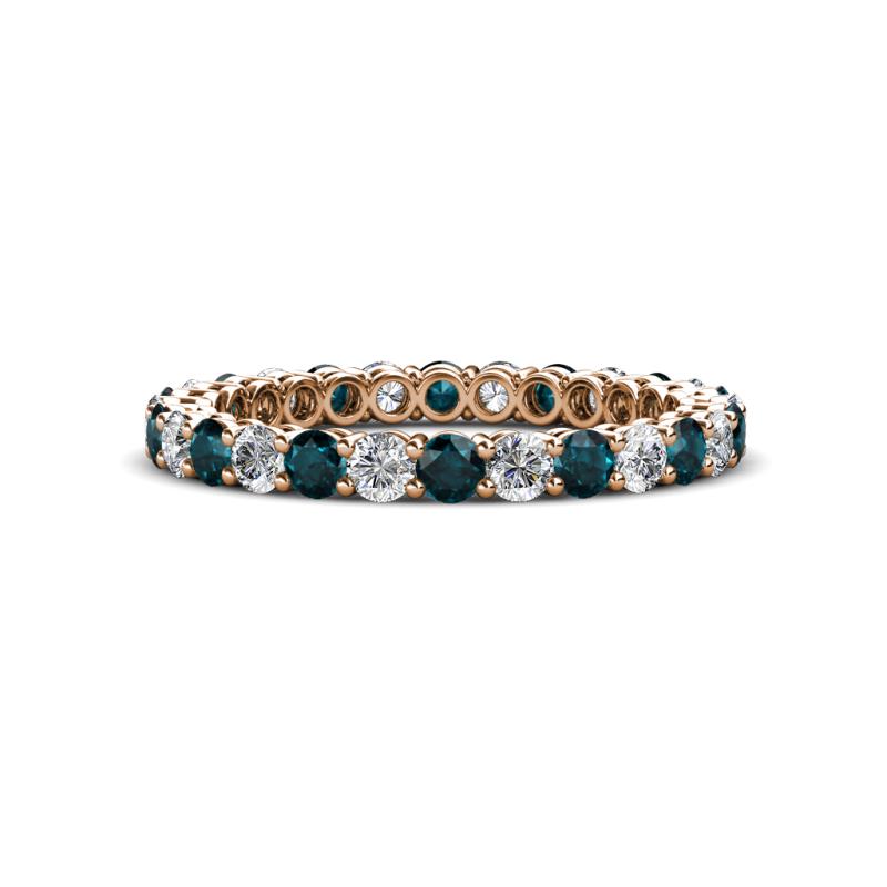 Tiffany 2.40 mm London Blue Topaz and Lab Grown Diamond Eternity Band 