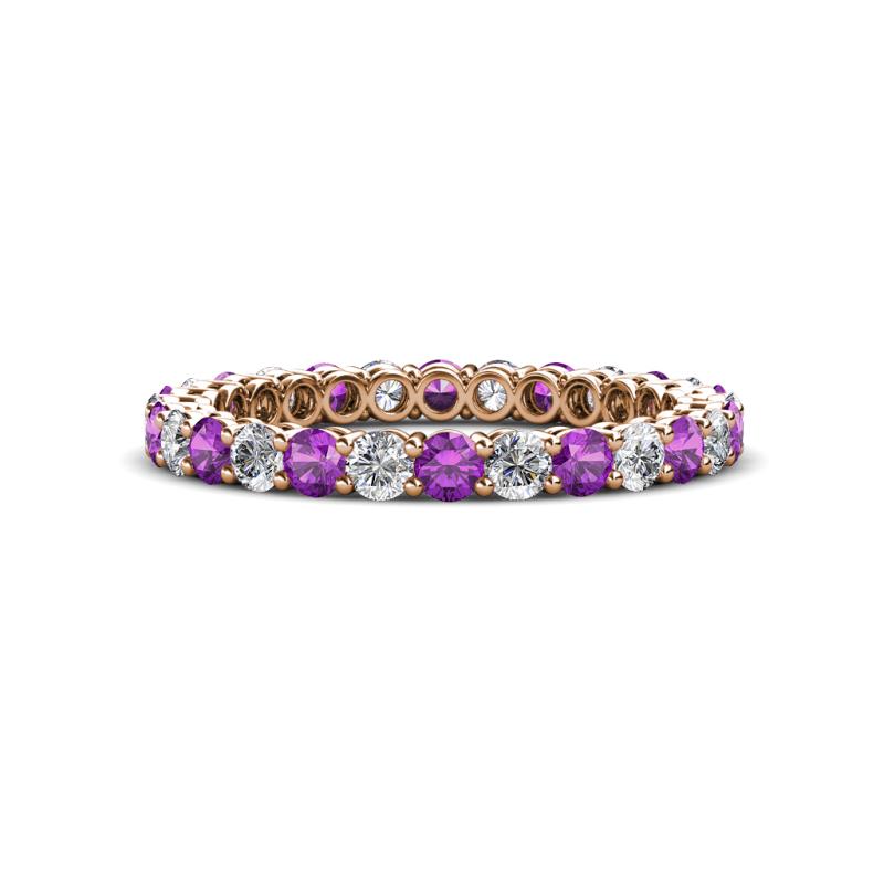 Tiffany 2.40 mm Amethyst and Lab Grown Diamond Eternity Band 