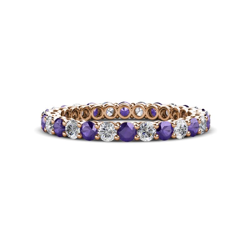 Tiffany 2.40 mm Iolite and Lab Grown Diamond Eternity Band 