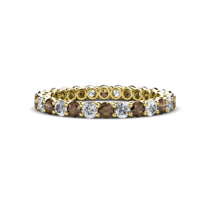 Tiffany 2.40 mm Smoky Quartz and Lab Grown Diamond Eternity Band 