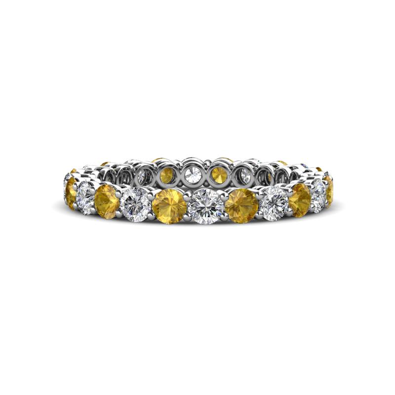 Tiffany 2.80 mm Citrine and Lab Grown Diamond Eternity Band 