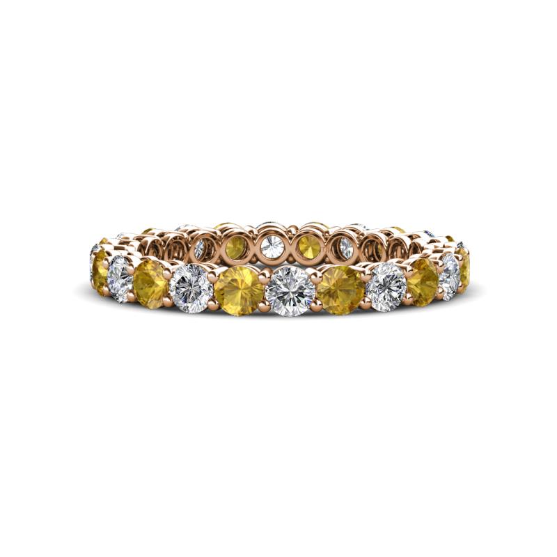 Tiffany 2.80 mm Citrine and Lab Grown Diamond Eternity Band 