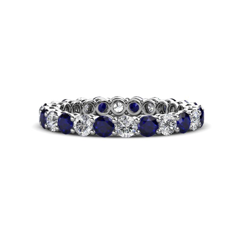 Tiffany 2.80 mm Blue Sapphire and Lab Grown Diamond Eternity Band 