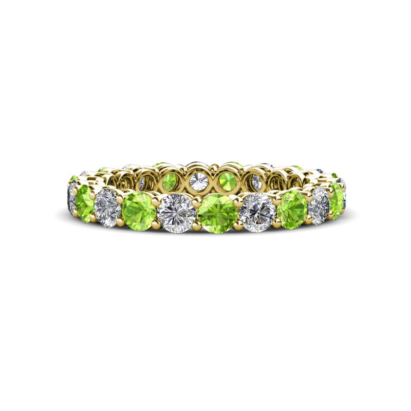 Tiffany 3.00 mm Peridot and Lab Grown Diamond Eternity Band 