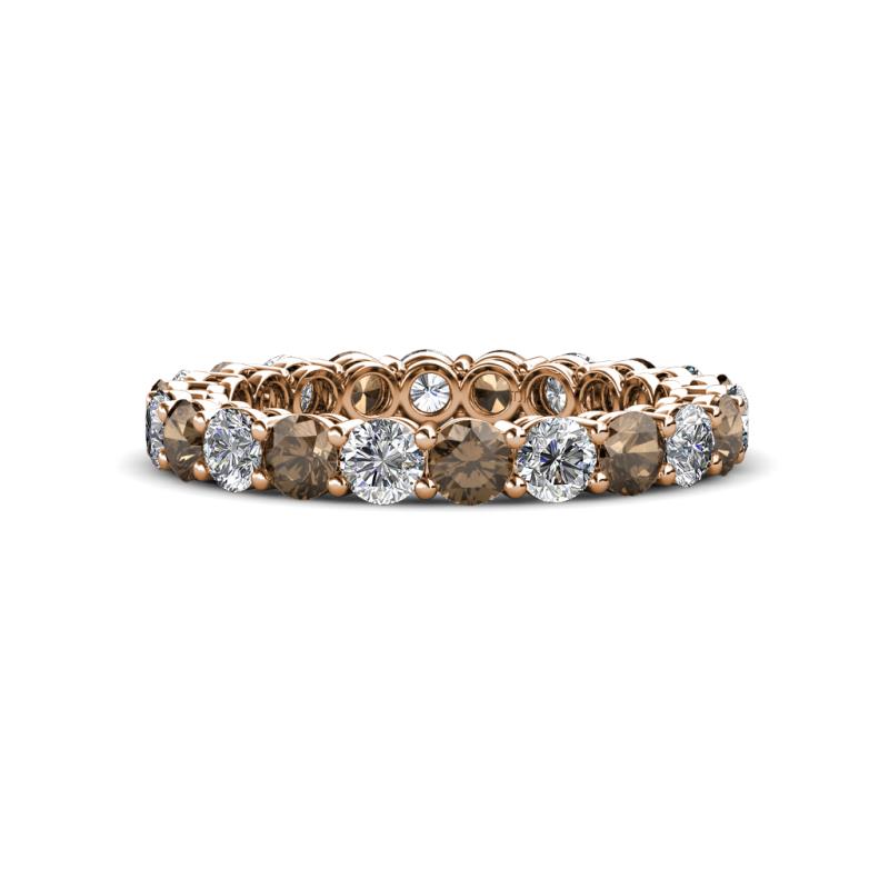 Tiffany 3.00 mm Smoky Quartz and Lab Grown Diamond Eternity Band 