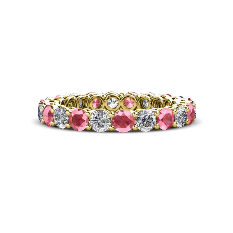 Tiffany 3.00 mm Pink Tourmaline and Lab Grown Diamond Eternity Band 