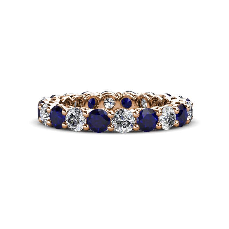 Tiffany 3.40 mm Blue Sapphire and Lab Grown Diamond Eternity Band 