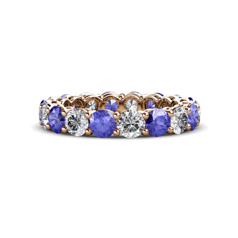 Tiffany 3.80 mm Tanzanite and Lab Grown Diamond Eternity Band 