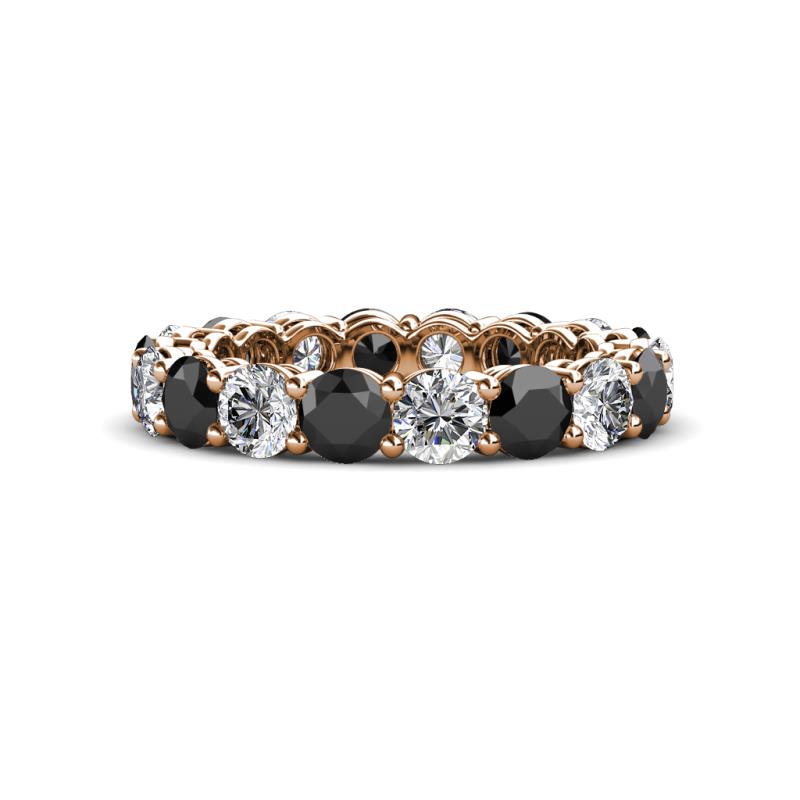 Tiffany 3.80 mm Black and White Lab Grown Diamond Eternity Band 