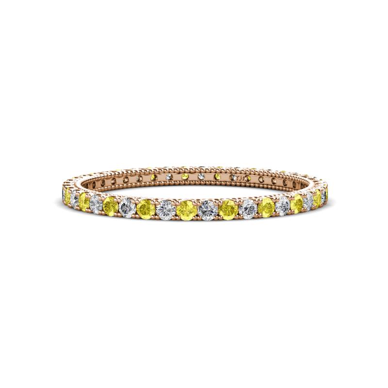 Ellen 1.70 mm Yellow Sapphire and Lab Grown Diamond Eternity Band 