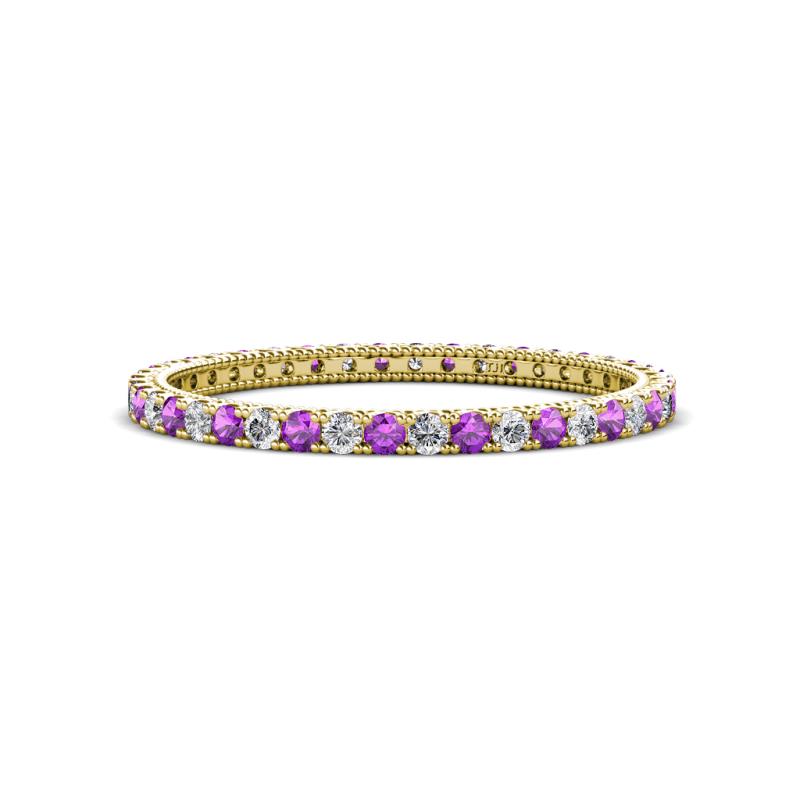 Ellen 1.70 mm Amethyst and Lab Grown Diamond Eternity Band 