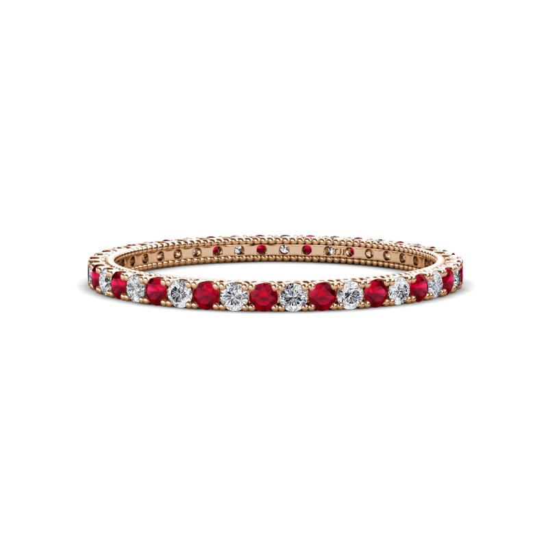 Ellen 1.70 mm Ruby and Lab Grown Diamond Eternity Band 
