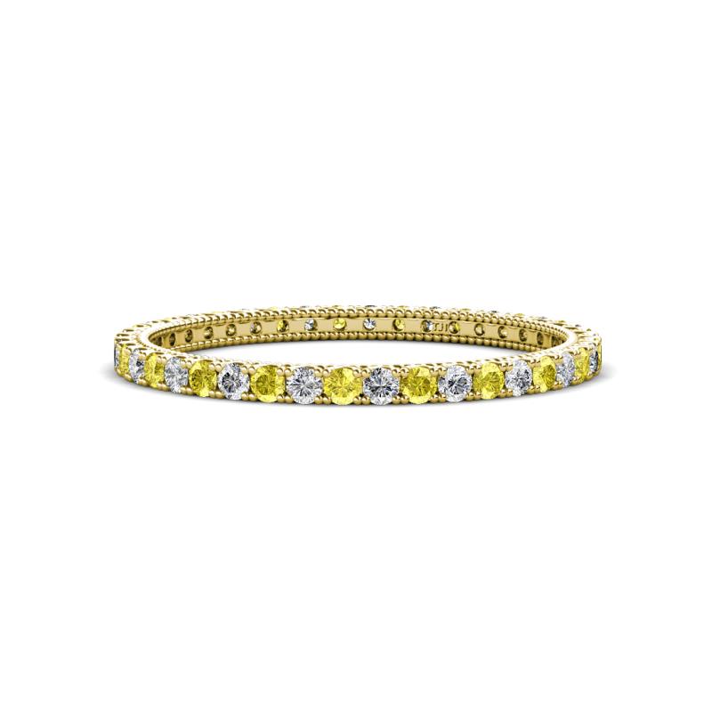 Ellen 1.70 mm Yellow Sapphire and Lab Grown Diamond Eternity Band 
