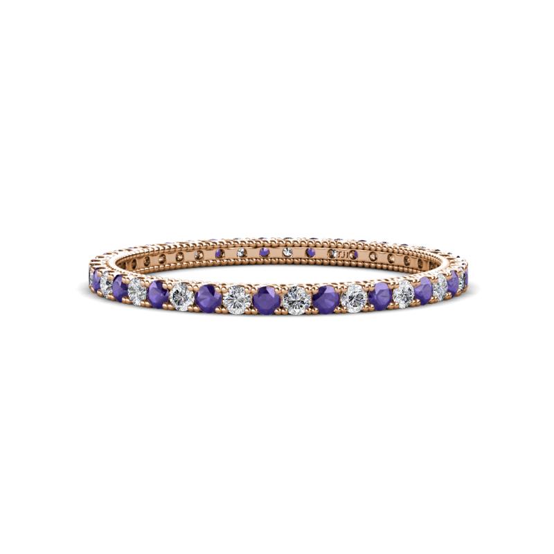 Ellen 1.70 mm Iolite and Lab Grown Diamond Eternity Band 