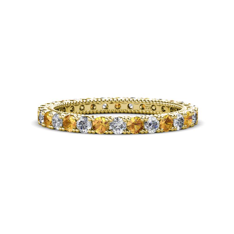 Ellen 2.40 mm Citrine and Lab Grown Diamond Eternity Band 