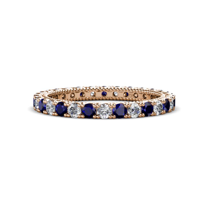 Ellen 2.40 mm Blue Sapphire and Lab Grown Diamond Eternity Band 