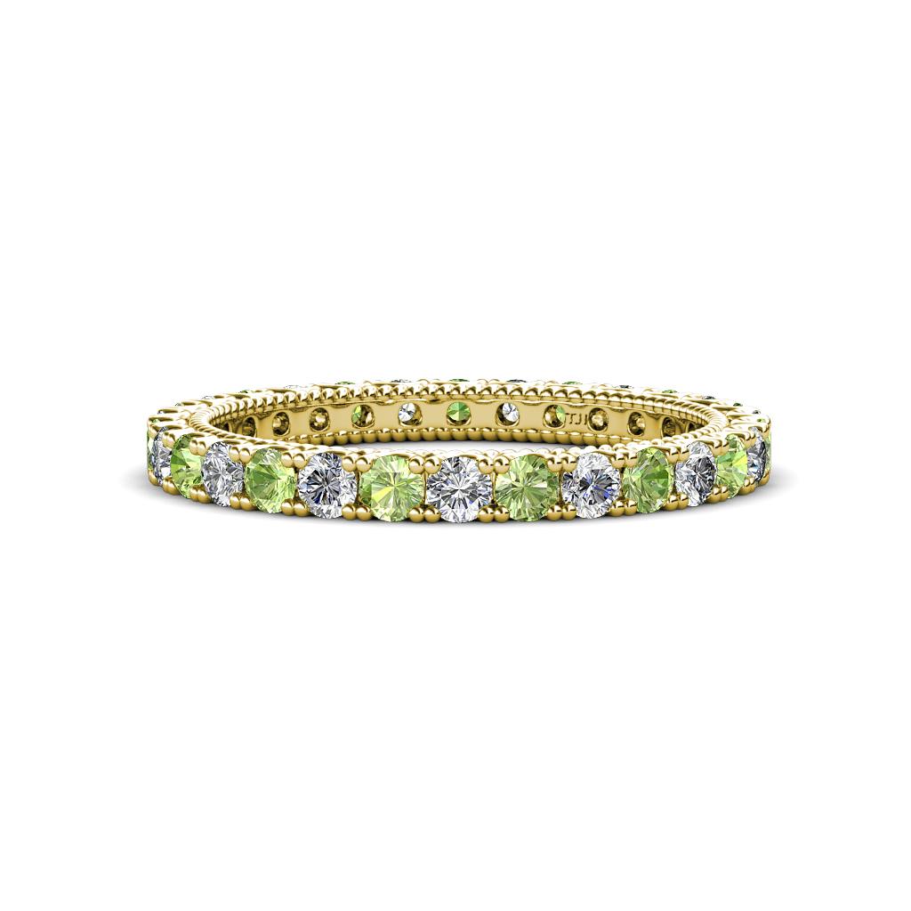 Ellen 2.40 mm Peridot and Lab Grown Diamond Eternity Band 