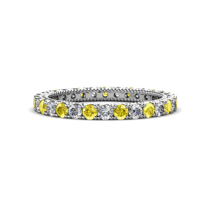 Ellen 2.40 mm Yellow Sapphire and Lab Grown Diamond Eternity Band 
