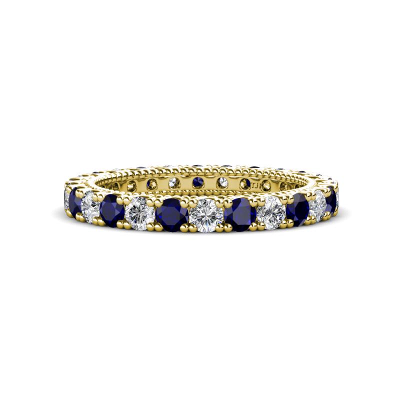 Ellen 2.70 mm Blue Sapphire and Lab Grown Diamond Eternity Band 