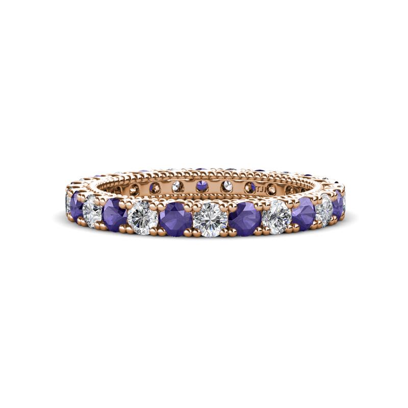Ellen 2.70 mm Iolite and Lab Grown Diamond Eternity Band 