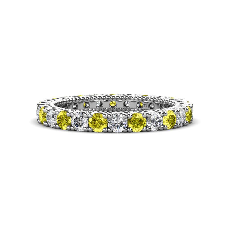 Ellen 2.70 mm Yellow Diamond and White Lab grown Diamond Eternity Band 