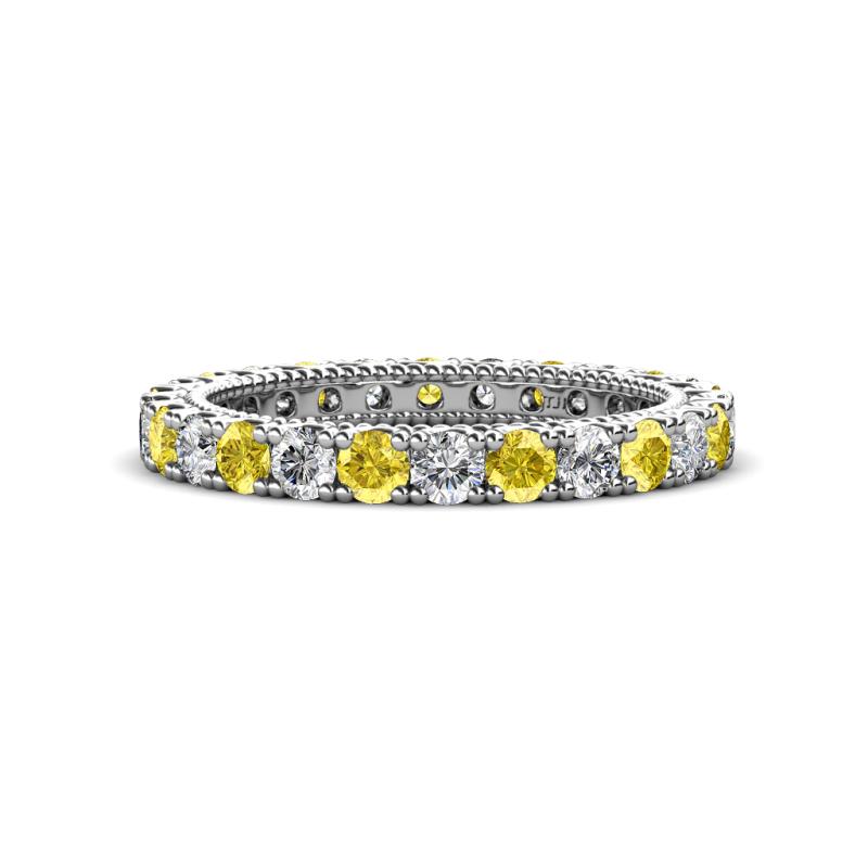 Ellen 2.70 mm Yellow Sapphire and Lab Grown Diamond Eternity Band 