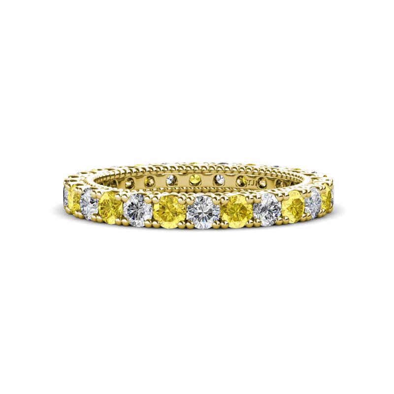 Ellen 2.70 mm Yellow Sapphire and Lab Grown Diamond Eternity Band 