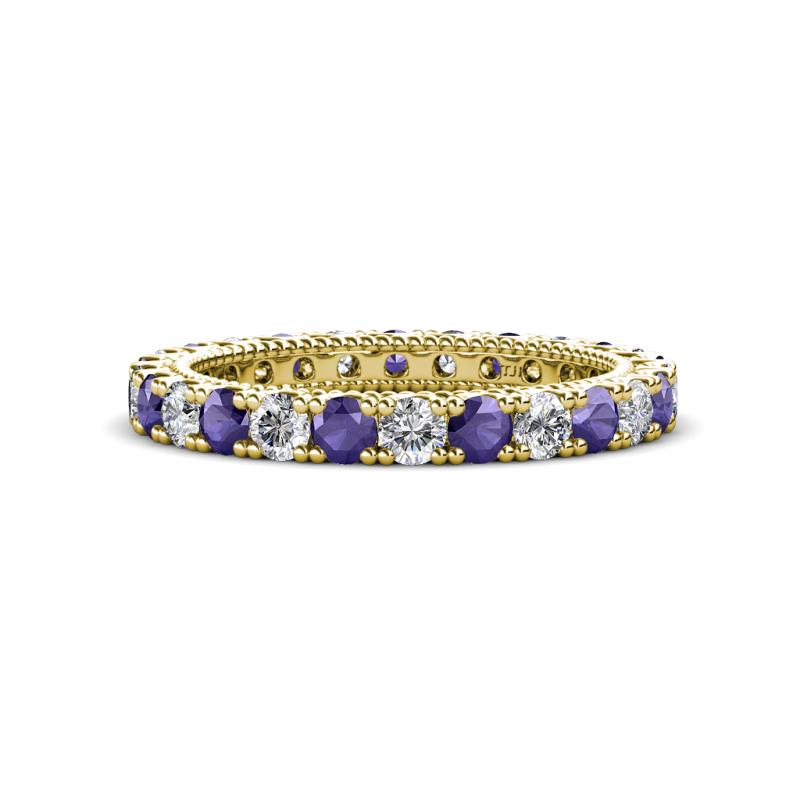Ellen 2.70 mm Iolite and Lab Grown Diamond Eternity Band 