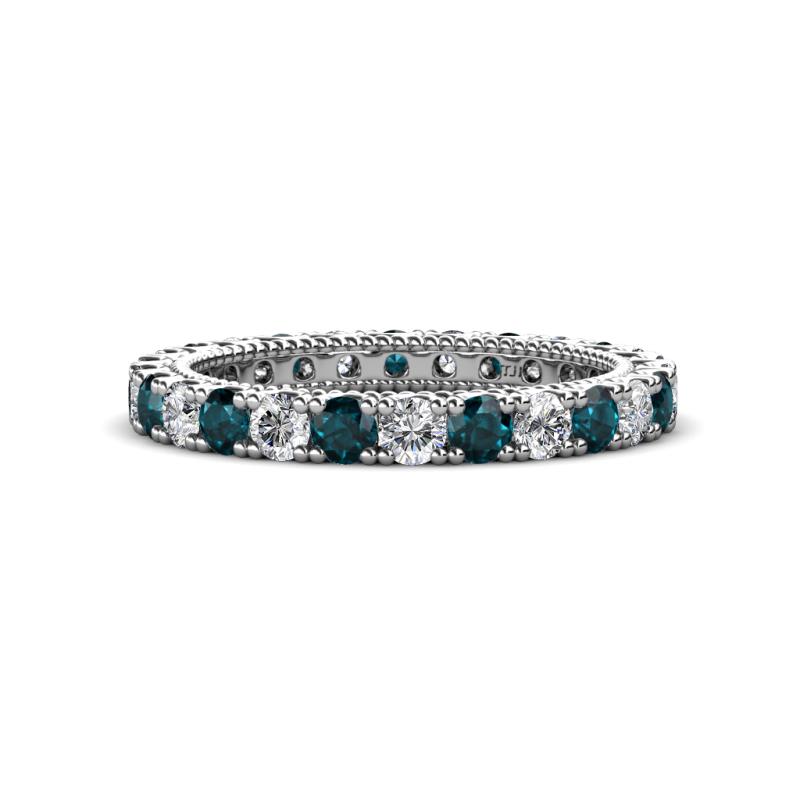 Ellen 2.70 mm London Blue Topaz and Lab Grown Diamond Eternity Band 