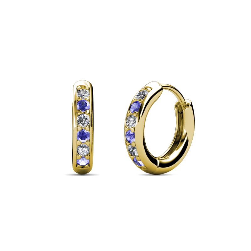 Cianna 1.80mm (0.30 ctw) Petite Tanzanite and Lab Grown Diamond Hoop Earrings 