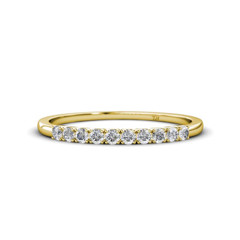 Emlynn 2.40 mm Lab Grown Diamond 10 Stone Wedding Band 