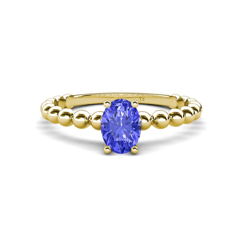 Helen Oval Cut Tanzanite Solitaire Promise Ring 
