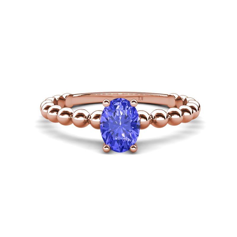 Helen Oval Cut Tanzanite Solitaire Promise Ring 
