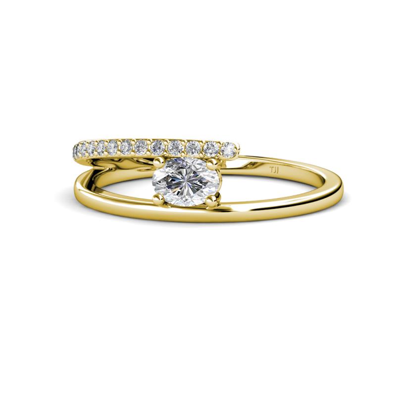 Linnea Bold Oval Diamond Bypass Promise Ring 