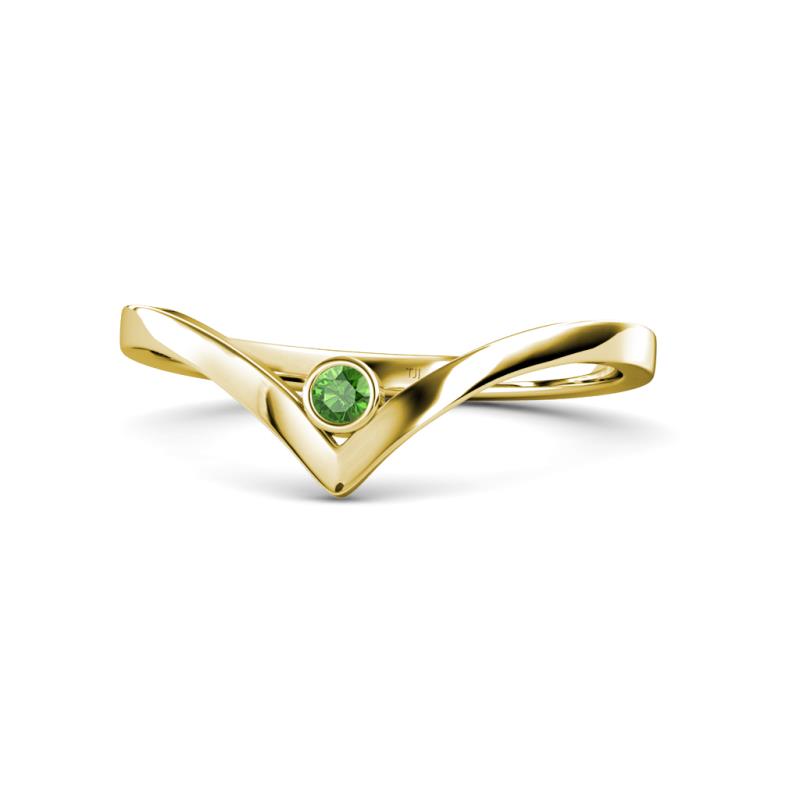 Shana Bold Solitaire Round Green Garnet 